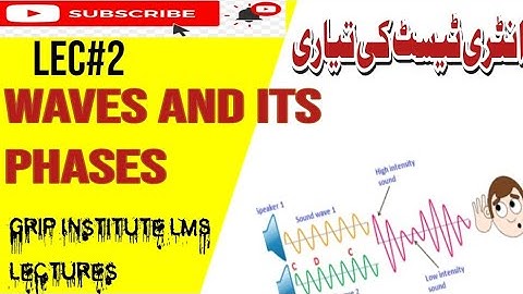 NMDCAT | LECTURE_2 Waves and Its Phases Unit#6 Physics | Grip Institute MDCAT Preparation