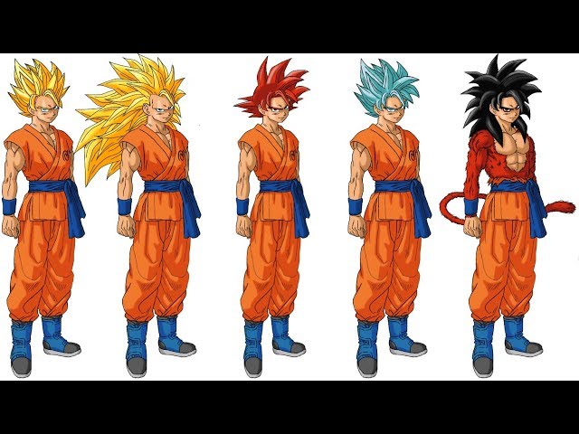 Goku All Form Multipliers (DB/DBZ/DBGT/DBS/SDBH/More)