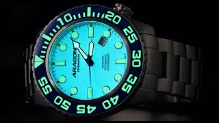 The Aragon Divemaster 4 evo 48mm - Mighty full lume diver - 4k Slideshow Review
