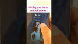 Display your name on lock screen #short #pfix screenshot 1