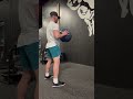 Athletic Stance Med Ball Front Shot Put