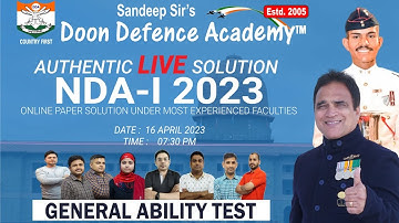 NDA-I 2023 Paper With Detailed Solution & Authentic Answer Key By Our Most Experienced Faculties.