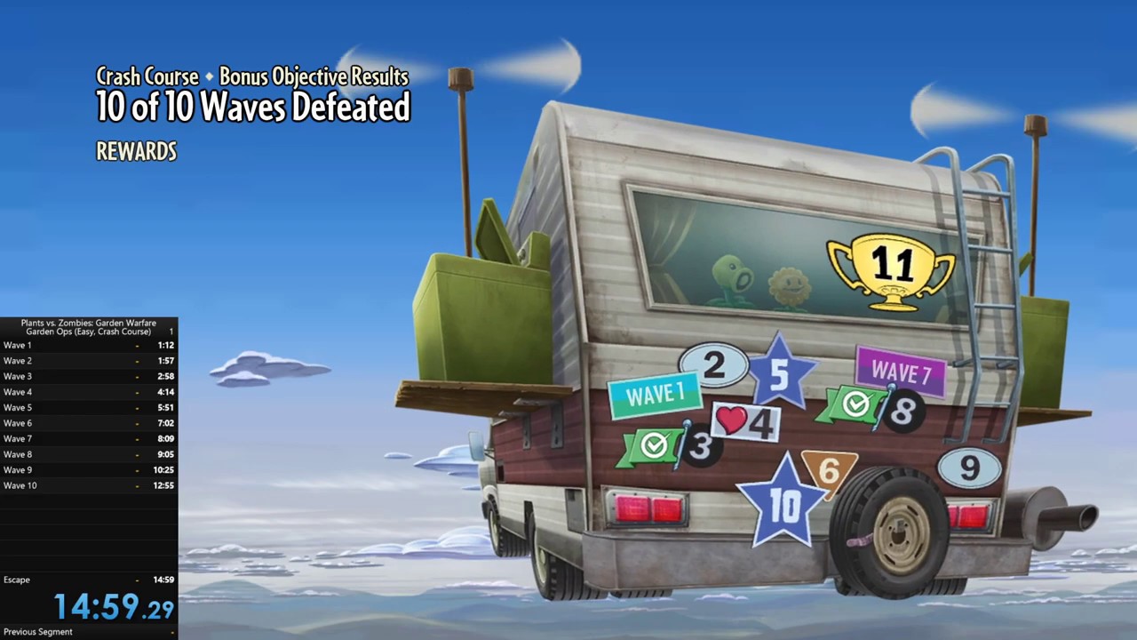 Plants vs. Zombies Garden Warfare - 14:59 Garden Ops (Easy, Crash ...