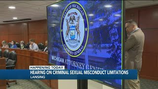 Michigan lawmakers hold hearing on criminal sexual conduct statute of limitations