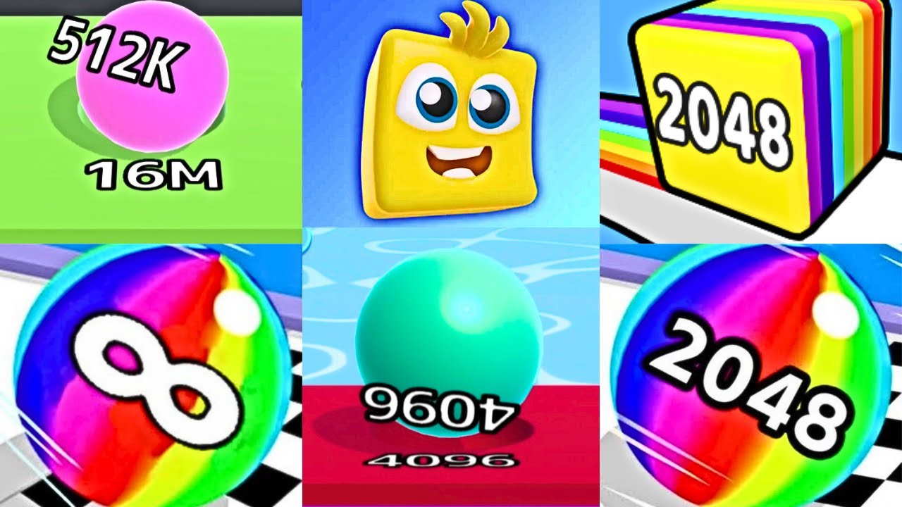 2048 | MAX LEVELS- Ball Run 2048 vs Ball Run Infinity vs Happy Cube 2048 gameplay 