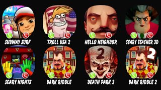 Subway Surf, Troll Quest USA Adventure 2, Hello Neighbor, Scary Teacher 3D, Scary Nights in Toys.. screenshot 4