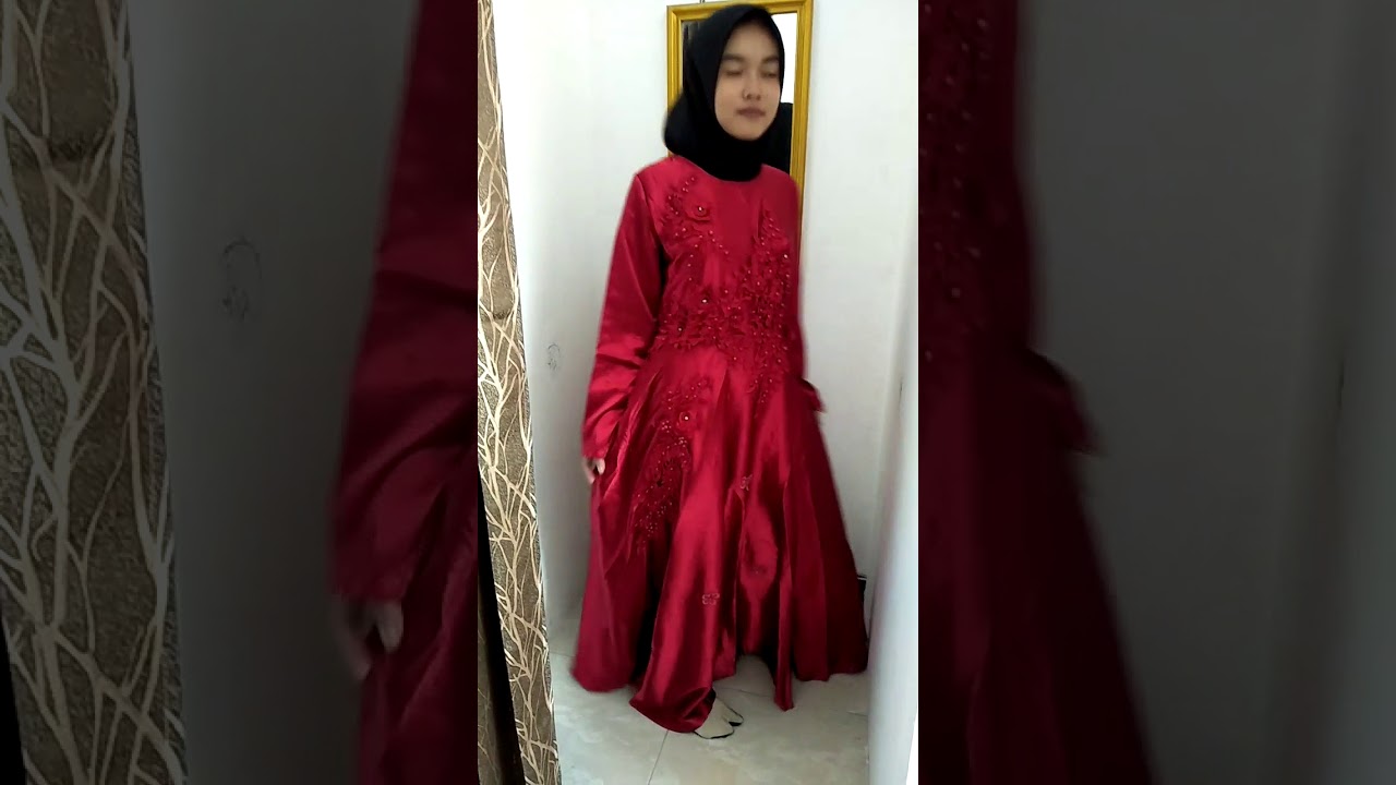 Gamis Rose Satin Import by Gita Fashion - YouTube