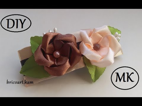 Diy Tutoriel Kanzashi Flower Rose Kanzashi Fleur Kanzashi Ribbon Flower Bricoart Kam Youtube