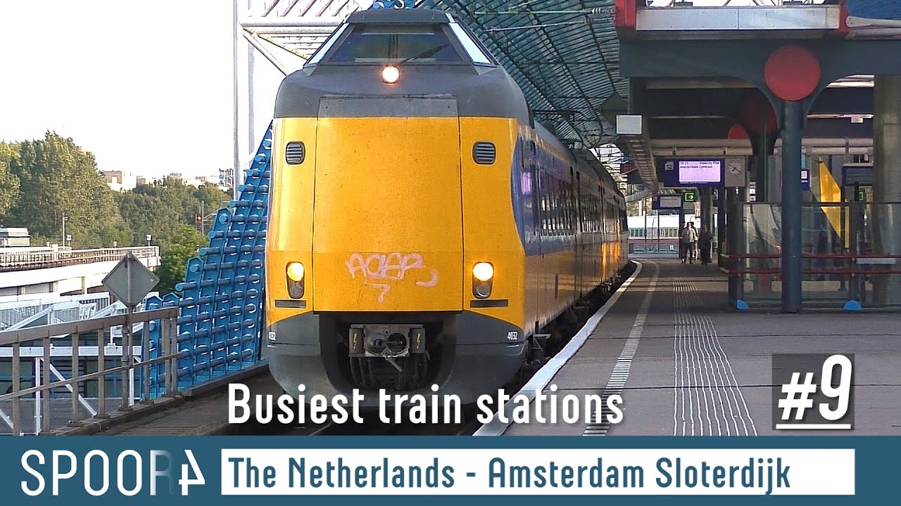 Trains in The Netherlands: Amsterdam Sloterdijk (the 9th busiest station of Holland)
