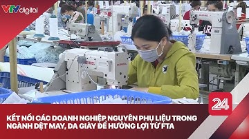 Kết nối các doanh nghiệp nguyên phụ liệu trong ngành dệt may, da giày để hưởng lợi từ FTA | VTV24