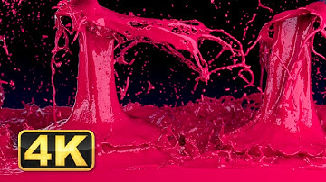 4K Slow Motion Paint/Liquid Splashes! Relaxing Colors UHD Visuals with Soothing Music for Sleep/Calm