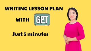 Prepare lesson plans with ChatGPT - only 5 minutes