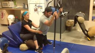 Paraplegic , T10, does Back Extensions in High Kneeling/WALK IT OFF