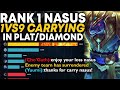Rank 1 Nasus 1v9s Trashtalking Diamond ChoGath | Carnarius | Level 1 to Challenger