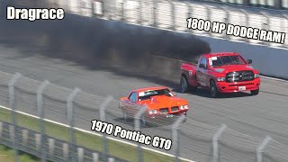 Modified Cars Drag Racing | 1800 HP Dodge RAM Pickup, 950 HP Corvette C3, 1970 Pontiac GTO & More