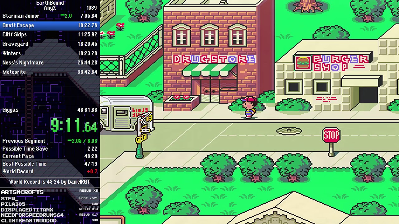 EarthBound Any% Speedrun in 
