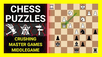 Chess Puzzles to Practice. Themes: Crushing, Master games, Middlegame. Learn Chess