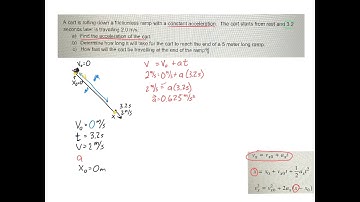 Example of 1D Kinematics - Cart on a Ramp