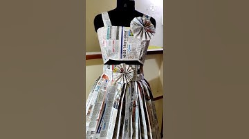 Newspaper dress#short#designerblouse #sheelai #craft