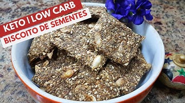 CRACKER DE SEMENTES | BISCOITO SALGADO - Sem Glúten, Sem Lactose, Sem Ovo