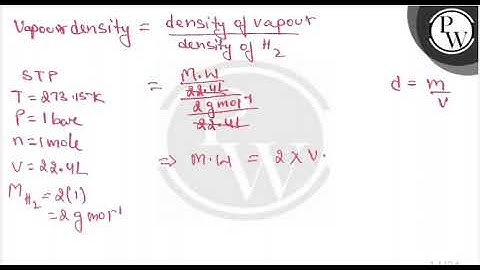 The vapour density of a gas \( \mathrm{A} \) is twice that of a gas \( \mathrm{B} \). If the mol....