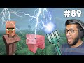 TRIDENT LIGHTNING ON VILLAGER AND PIG IN MINECRAFT KHATARNAK GRAPHICS PART 89 !