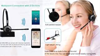 Willful Bluetooth Headset with Mic and Chargin Station Review - Trucker Call Center Wireless Headset