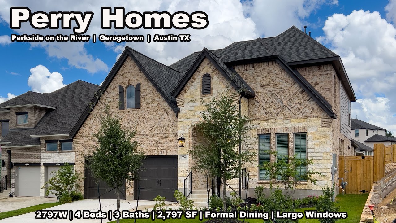 Austin Texas New House Tour | $599 | Perry Homes Design 2797W | Parkside on the River | Georgetown