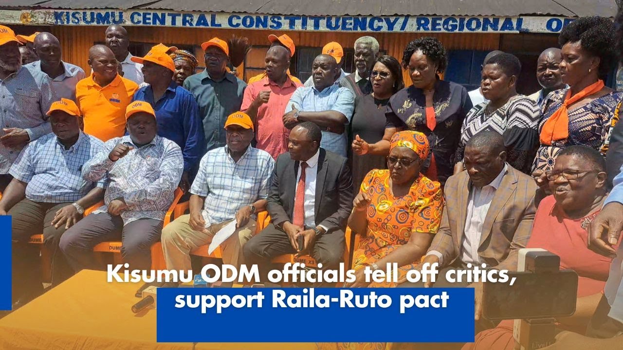 Kisumu ODM officials tell off critics, support Raila Ruto pact - YouTube
