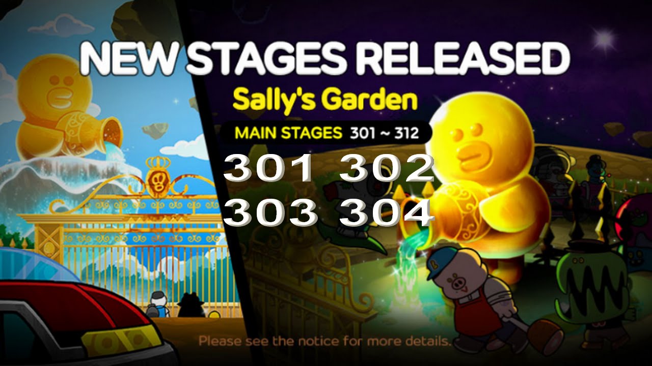 [ LINE Rangers ] Sally's Garden 301 302 303 304 - YouTube