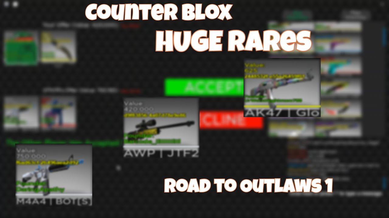 Counter Blox | Trading TOURNAMENT SKINS? | HUGE Rare Trades | Road to Outlaws 1