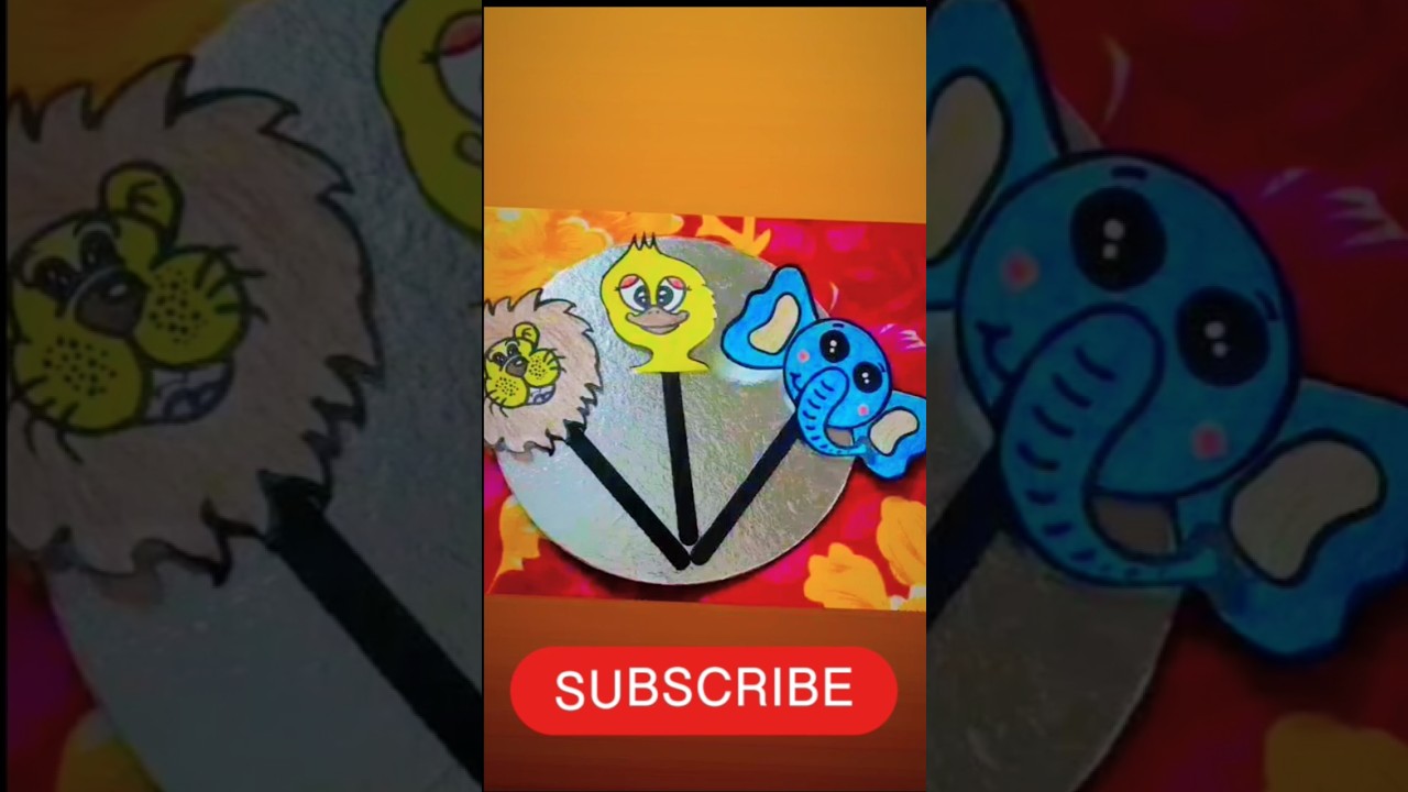 DIY Animal Stick Puppet.