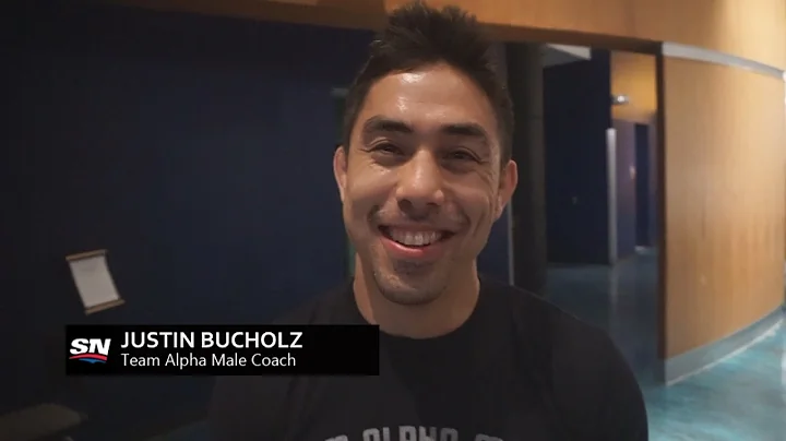Team Alpha Male coach Justin Buchholz reacts to Cy...