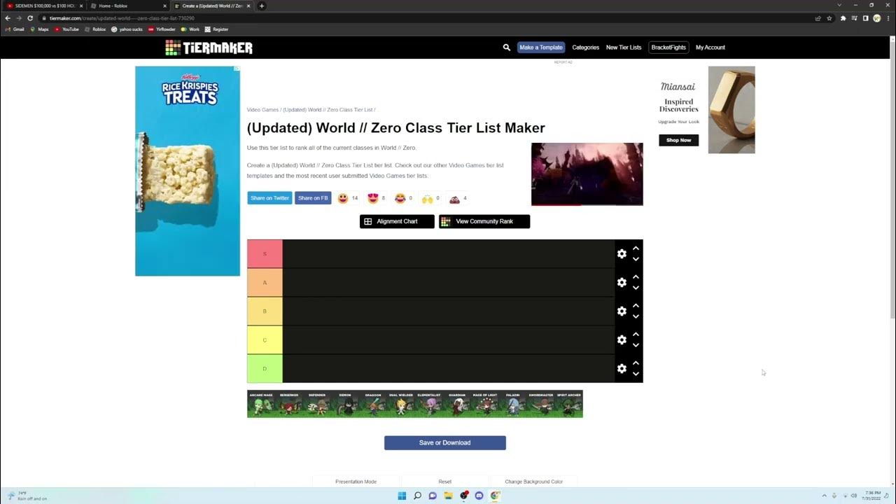 Ranking Ever Roblox World Zero Class! YouTube