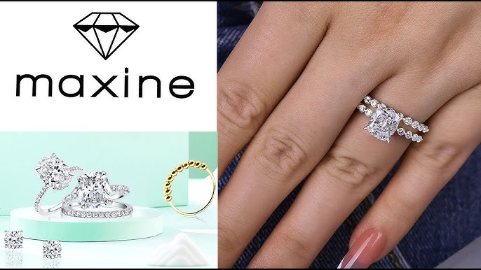 MAXINE JEWELRY RING SET REVIEW & UNBOXING, 2.0 CARAT CUSHION CUT