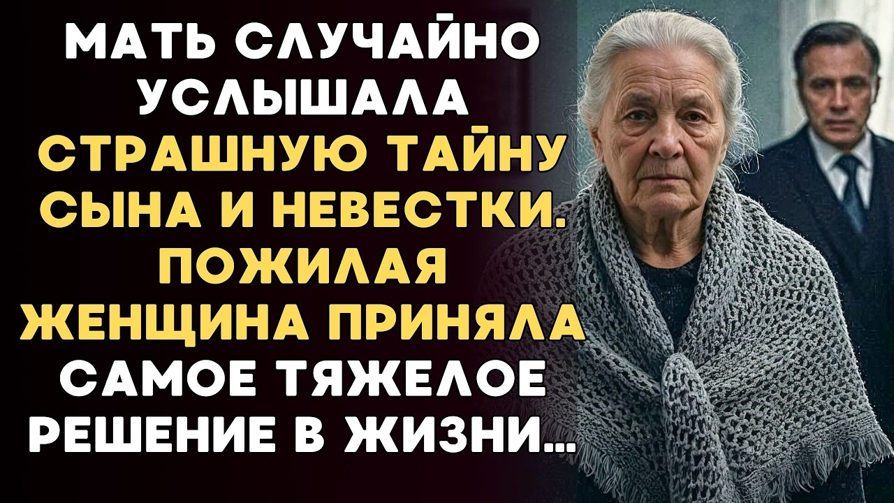 МАТЬ случайно услышав разговор сына и невестки. Едва поняла, что произошло...Решение было принято..