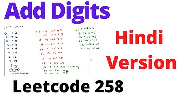 Add Digits | leetcode 258 | Hindi