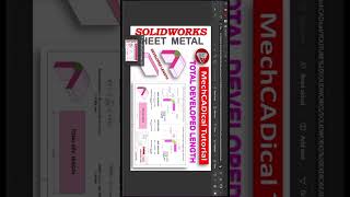 Total Developed Length Calculation In Solidworks Sheet Metal