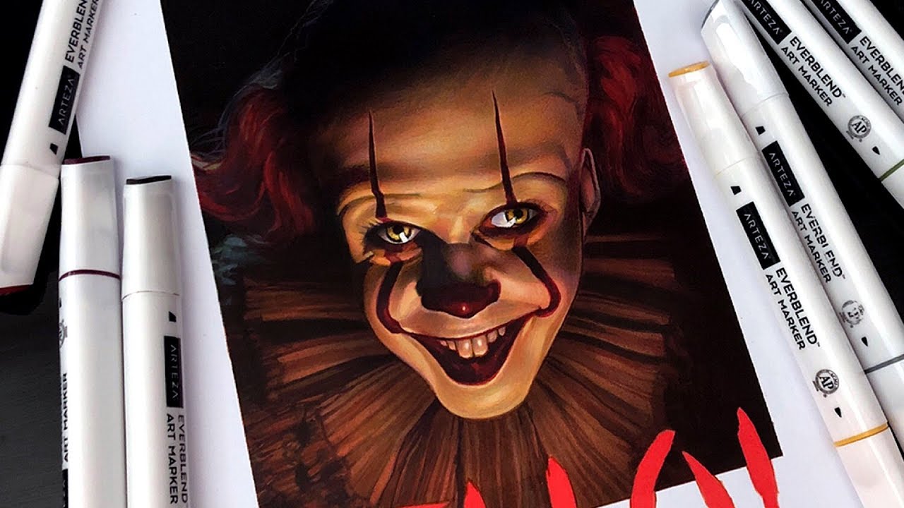 Pennywise IT Drawing  Scary drawings, Horror drawing, Color pencil art