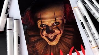 Drawing Pennywise with Arteza - IT Chapter Two