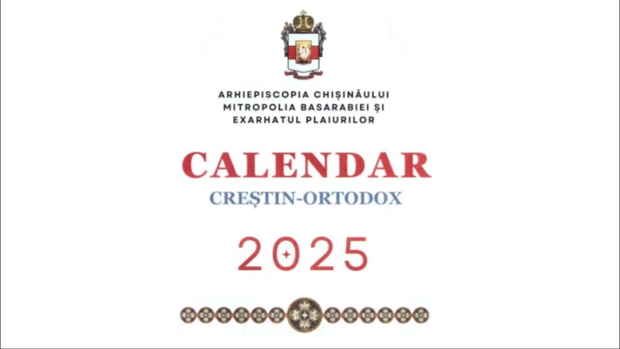 Calendar Ortodox Stil Vechi 2025 