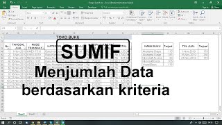 Penggunaan fungsi SUMIF pada excel