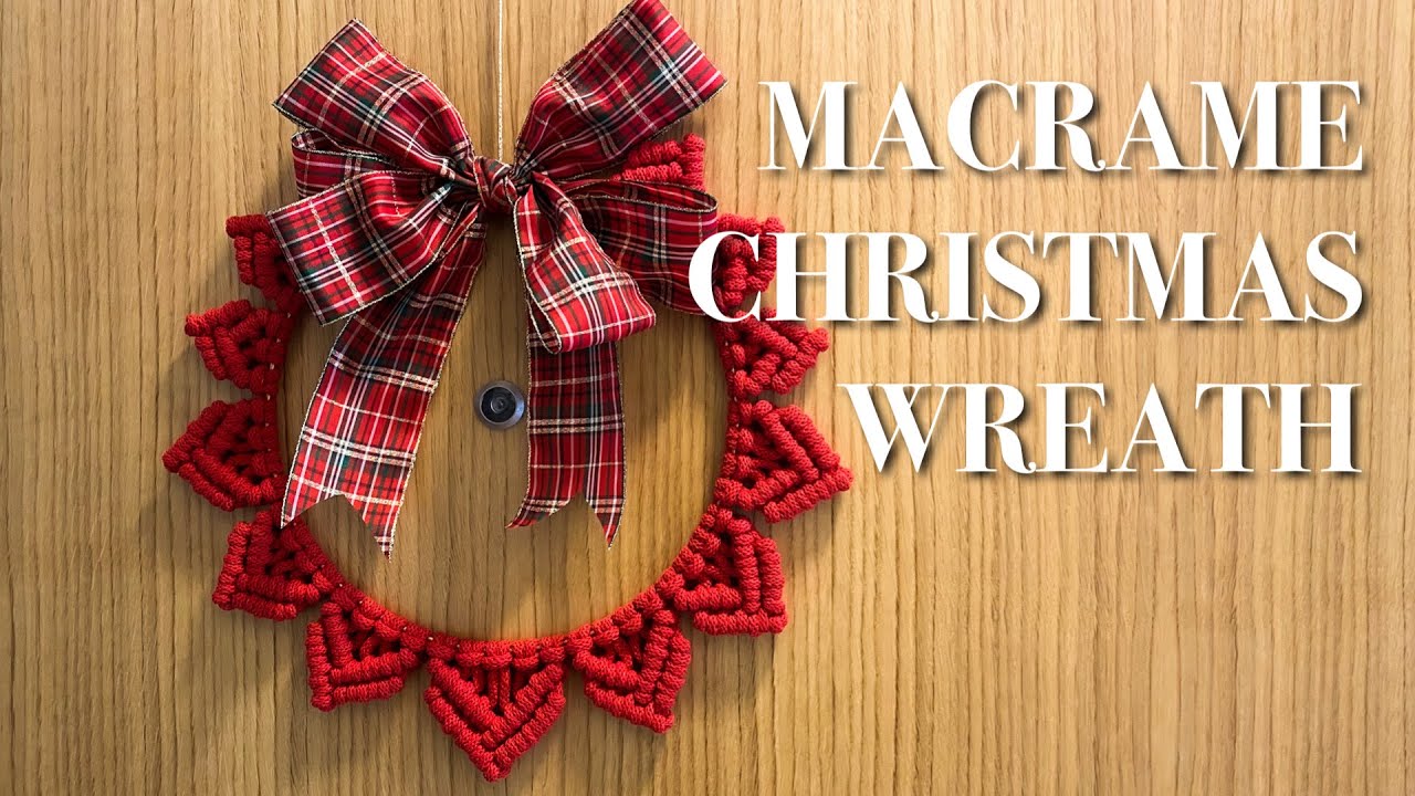 Рождественский венок в технике макраме