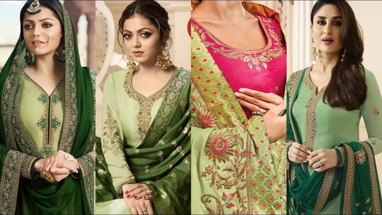 Sahiba Green Brocade Kurti With Straight Palazzo And Magenta Georgette  Dupatta Couple Matching Dress at Rs 4499.00 | Ladies Salwar Suits | ID:  2849356854188