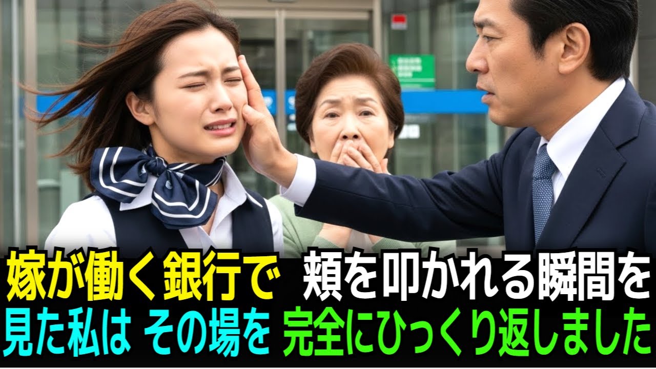 嫁が勤める銀行で、彼女が客に頬を打たれるところを見た瞬間、私は黙っていられず、銀行中を揺るがすほどの怒りで立ち上がりました。