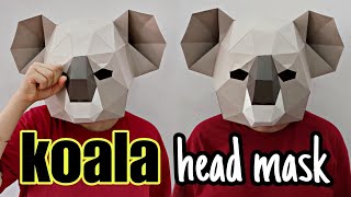 EASY paper KOALA mask | Halloween paper mask | How to make KOALA Mask 🐨