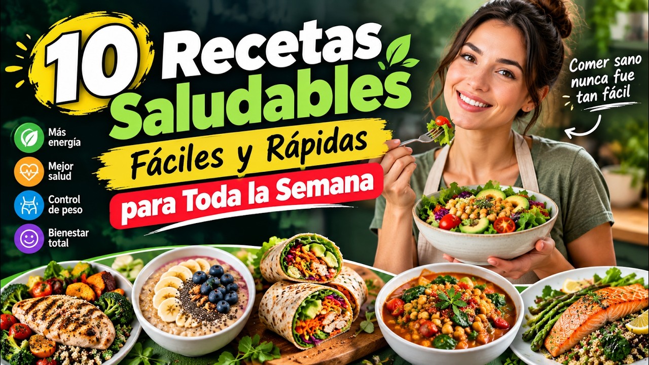 10 Recetas Saludables Fáciles y Rápidas para Toda la Semana