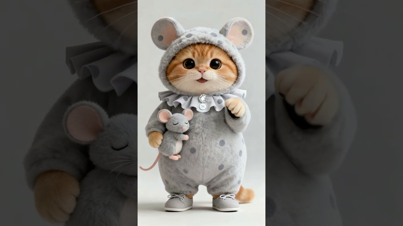 🐭 A Cat Dressed as a Mouse?! Too Cute to Handle