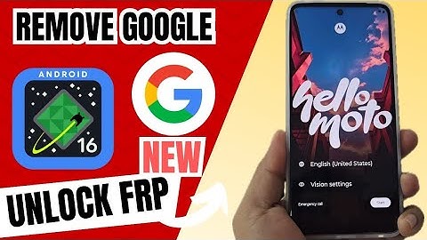 NIEUWE METHODE Motorola FRP-bypass ontgrendelen (ANDROID 16 - 15 - 14)