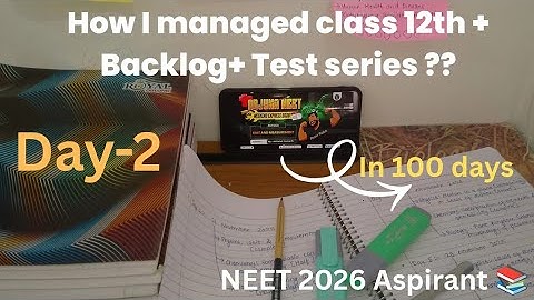 Day 02 of Covering My Entire Neet syllabus | 100 days challenge #neet2026 #neetpreparation 